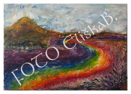 Čakrová řeka ( 70cm x 50cm, plátno ) - PRODÁNO